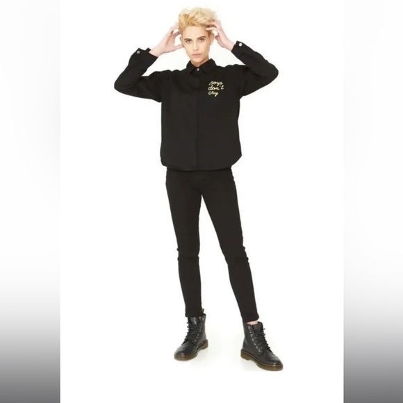 NWT Free People X Sandrine Rose Washed Black Skinny Jeans - Picture 2 of 7